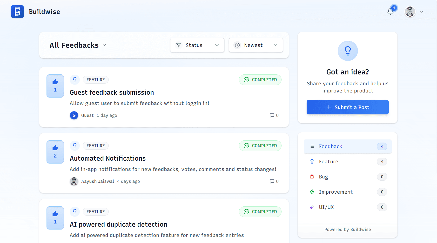 Buildwise Dashboard Analytics